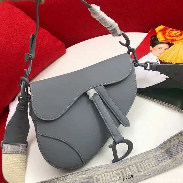 Saddle Bag Sky Ultramatte Calfskin Blue Dior 0413 Luxury